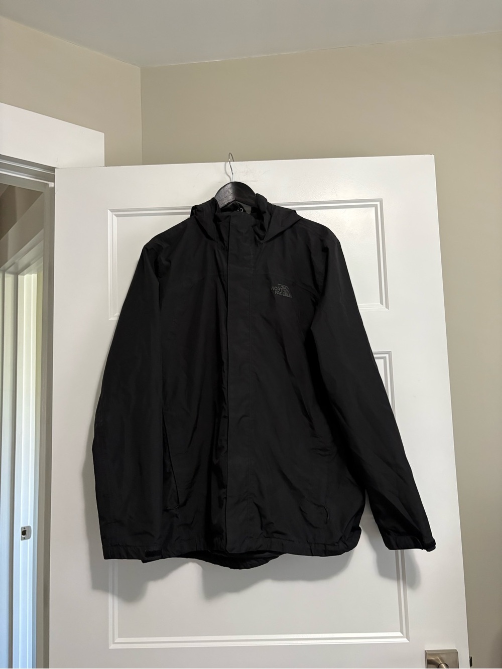 The North Face Men's Black Hooded Rain Jacket